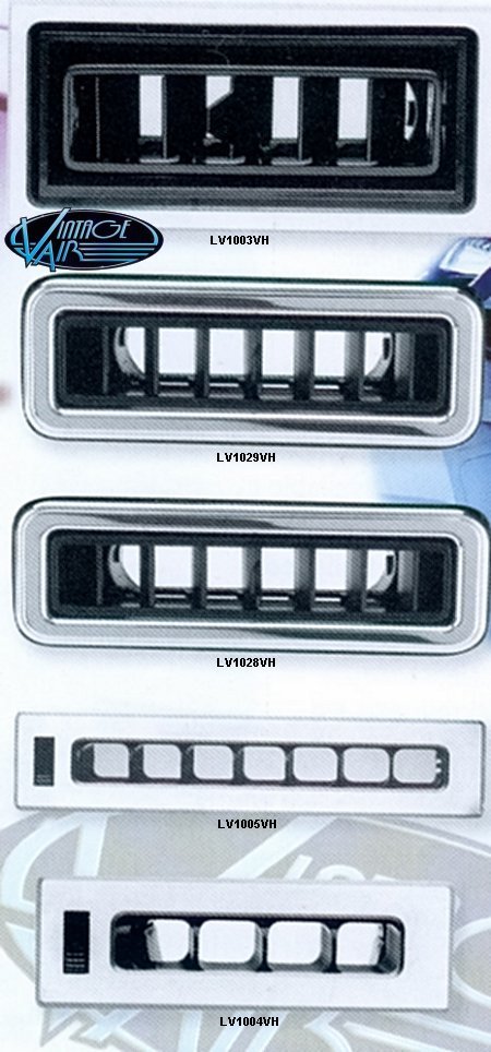 Brushed Aluminium rectangle louvre 6in. x 1.25in. face size.