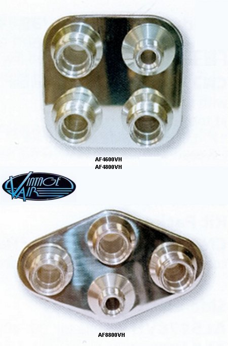 4 way Square A/C and Heater (6-10 male O-ring) 3in. x 3in.