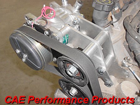 GEN III LS-1 Air Conditioner compressor mounting bracket to suit Chev V8 LS1 engines using a Sanden compressor. Mounts on RHS side (drivers side) of engine. Can supply genuine Sanden compressor Pt No. CM7865