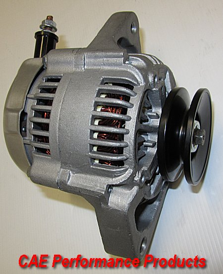 Universal Mini 12V 65Amp Alternator 100mm dia. housing and single wire connection