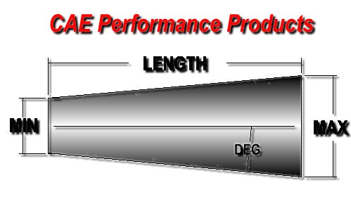 76mm MIN. DIA. - 127mm MAX. DIA. - 400 LENGTH - 7.3deg. ANGLE