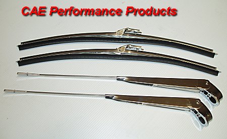 ACCESSORIES - WIPER ARM SUIT ORIGINAL LHD MUSTANG 1965-69 (Polished stainless Steel)