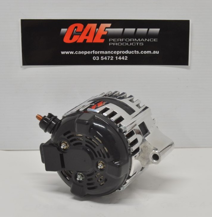Hi-Tech Alternator Suit Chevrolet Small & Big Block - Holden 308-304 and 253 Red-Blue and Black 6Cyl - Polished