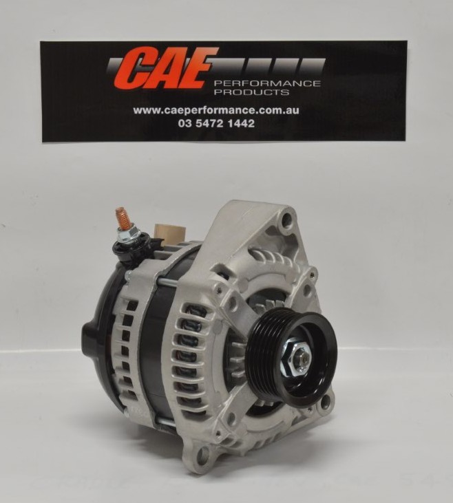 LS1 x 270AMP REPLACEMENT ALTERNATOR. ALUMINIUM FINISH. MOUNTS IN FACTORY POSITION. CHARGES 120A x 14V @ IDLE. 270A @ 14.2V AT PEAK. Note - REGULATOR IS 2 PIN LS 1 TYPE.