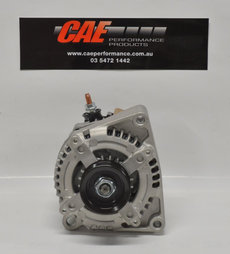 LS1 x 270AMP REPLACEMENT ALTERNATOR. ALUMINIUM FINISH. MOUNTS IN FACTORY POSITION. CHARGES 120A x 14V @ IDLE. 270A @ 14.2V AT PEAK. Note - REGULATOR IS 2 PIN LS 1 TYPE.