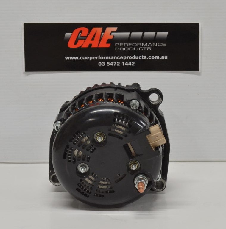 LS - 1 ALTERNATOR BLACK 350AMP @ 14.2V. SUPPLIED WITH 6PK PULLEY. Charges @ 150amps @ idle.