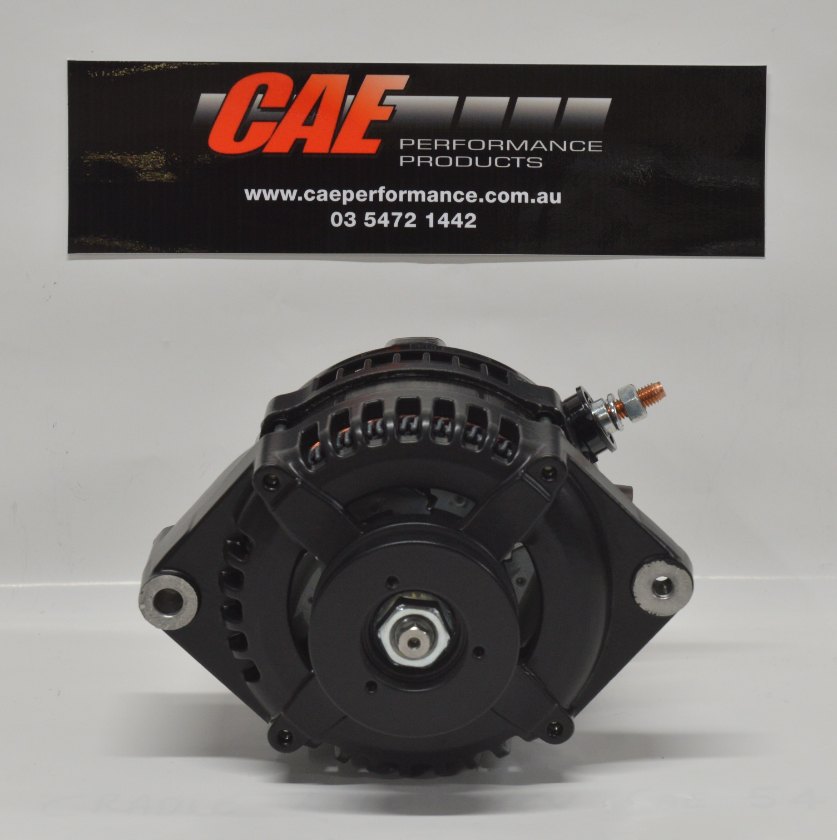 Hi-Tech Alternator Suit Chevrolet Small & Big Block - Holden 308-304 and 253 Red-Blue and Black 6Cyl - Ford V8 & 6cyl -Black finish. Charges 270amps at 14 volts