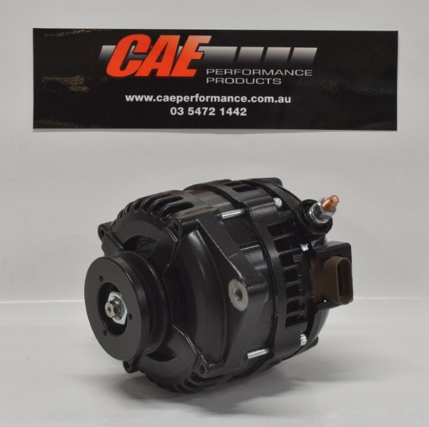 Hi-Tech Alternator Suit Chevrolet Small & Big Block - Holden 308-304 and 253 Red-Blue and Black 6Cyl - Ford V8 & 6cyl -Black finish. Charges 270amps at 14 volts