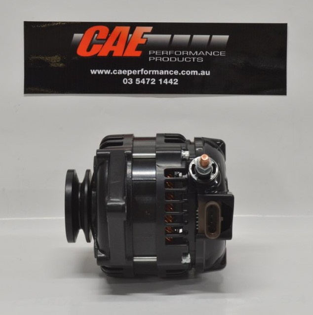 Hi-Tech Alternator Suit Chevrolet Small & Big Block - Holden 308-304 and 253 Red-Blue and Black 6Cyl - Ford V8 & 6cyl -Black finish. Charges 270amps at 14 volts
